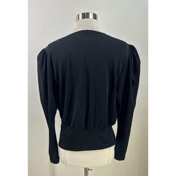 Stockholm Atelier Balloon Sleeves V-Neck Top - Picture 2 of 9